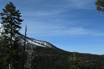 Beautiful view of Lake Tahoe, California in winter