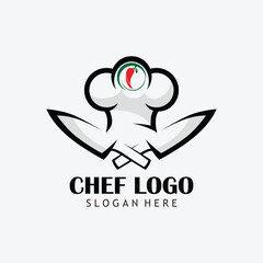 Restaurant and cafe chef logo