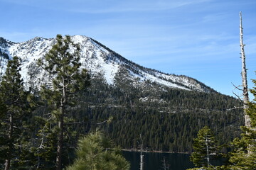 Beautiful view of Lake Tahoe, California in winter