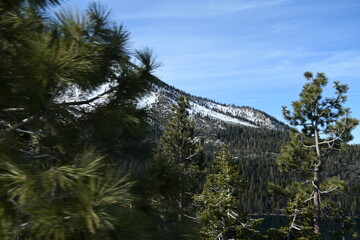 Beautiful view of Lake Tahoe, California in winter