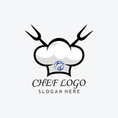 Restaurant and cafe chef logo