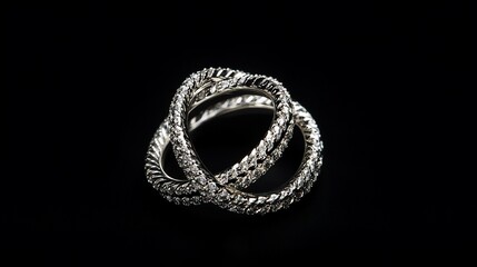 Fototapeta premium Elegant Diamond Rings: A Luxurious Pair