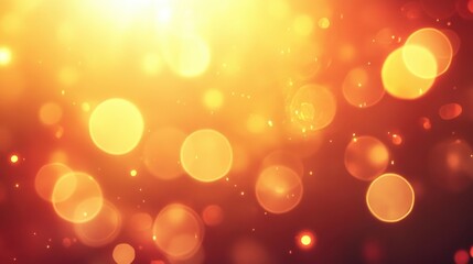 Abstract Orange and Yellow Bokeh Lights Background