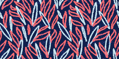 Unique abstract organic shapes seamless pattern. Hand drawn sketch creative forms print. Vector colorful background. Contemporary minimalist ornament.