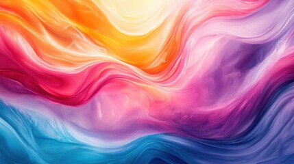 Fototapeta premium Abstract vibrant color waves background with vibrant color waves and fluid gradient transitions. Emphasizing modern style and energetic design, ideal for artistic backgrounds and high-impact visuals.