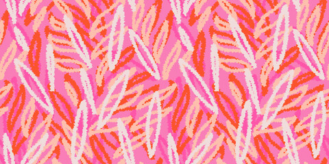 Abstract organic shapes pattern. Vector hand drawn sketch. Colorful creative forms print on a dark background. Contemporary ornament.