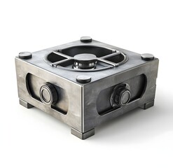 Fototapeta premium Industrial Portable Gas Stove on White Background
