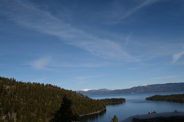 Beautiful view of Lake Tahoe, California in winter
