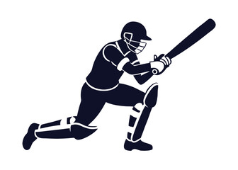 Baseball player silhouettes set in different poses. Baseball icons Isolated vector illustration