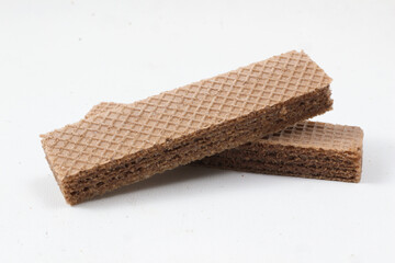 Two Crispy Chocolate Wafers, Delicious Snack
