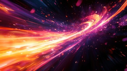 Fototapeta premium Abstract vibrant energy bursts with dynamic shapes. Featuring vivid colors and explosive patterns. Emphasizing intensity and motion. Ideal for energetic and modern-themed designs.