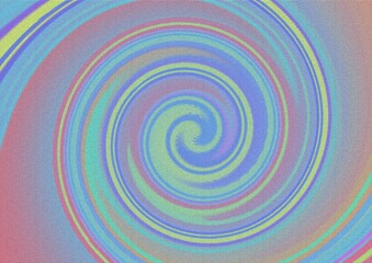 Colorful psychedelic spiral with swirling neon tones in blue, pink, and green. A dynamic and hypnotic abstract design for creative and futuristic visuals