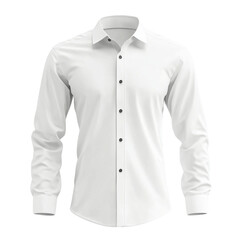 Men's shirt, white, white background
