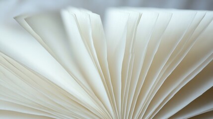 Abstract White Paper Pages Revealing Gentle Curves and Subtle Shadows