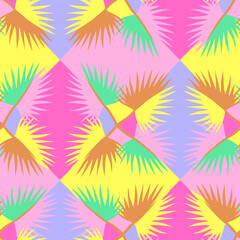 Fototapeta premium Vector - abstract squares colorful seamless pattern.