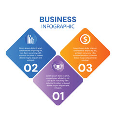 Infographic modern template 3 step presentation modern template design