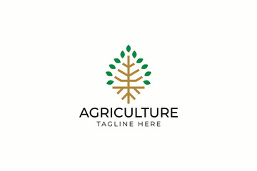 Eco-Friendly Agriculture Logo Design for Sustainable Farming and Nature Conservation