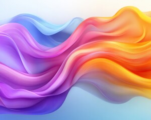 Fototapeta premium Abstract vibrant gradient waves background with vibrant gradient waves and smooth color transitions. Emphasizing artistic flow and dynamic hues, ideal for contemporary designs and vibrant visuals.