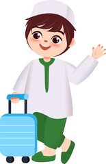 Illustration of children in the month of Ramadan