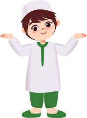 Illustration of children in the month of Ramadan