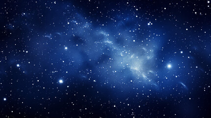 Obraz premium Stars and cosmic dust illuminate the night sky over a vast galaxy