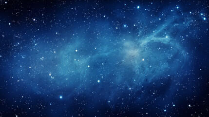 Fototapeta premium Vast expanse of cosmos filled with stars and vibrant blue nebula