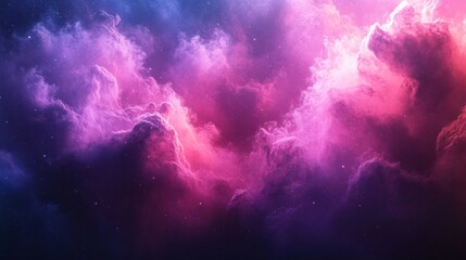 Abstract vibrant nebula clouds background with vibrant nebula clouds and radiant color effects. Emphasizing cosmic beauty and modern design, ideal for space-themed art and high-impact visuals.