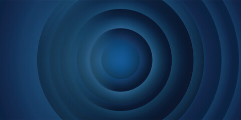 Abstract blue glowing geometric lines on dark blue background. Modern shiny blue circle lines pattern. Futuristic technology concept.