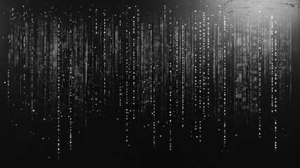 Intense digital landscape fiery data streams flow