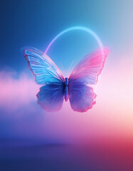 Fototapeta premium butterfly on flower