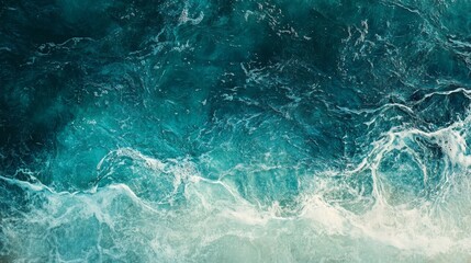 Fototapeta premium Azure Ocean Waves: A Stunning Display of Nature's Majesty