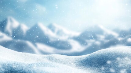 Winter Snowscape: Majestic Mountains Under a Blanket of Snow