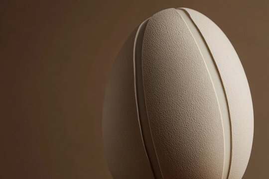 Close-up Rugby Ball, Studio, Soft Light, Minimalist Background