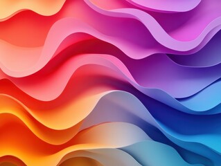 Abstract vivid gradient waves background with vivid gradient waves and flowing color transitions. Emphasizing dynamic energy and modern aesthetics, ideal for contemporary art and vibrant designs.