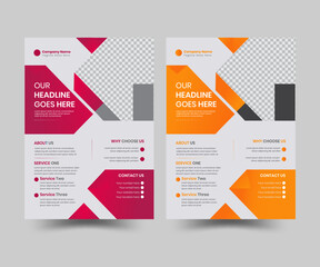 Luxury Style Color Variant And Elegant One-sided Flyer Design. 