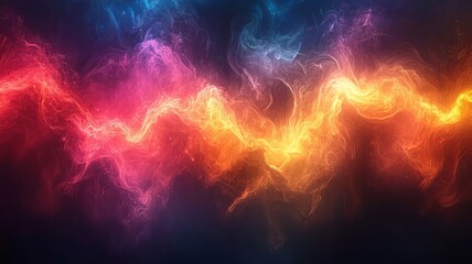 Fototapeta premium Vibrant abstract wave of colorful light and energy, creating a dynamic visual impact perfect for technology, music, or creative projects.