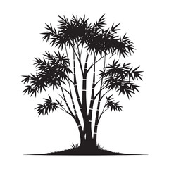 Obraz premium Bamboo Tree silhouette designed to suit a wide range of creative projects - Bamboo tree illustration - Bamboo tree vector - Bamboo silhouette 