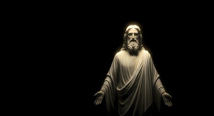 Fototapeta premium Divine God Illustration: Majestic, Ethereal, and Spiritual Artwork for Religious and Inspirational Projects