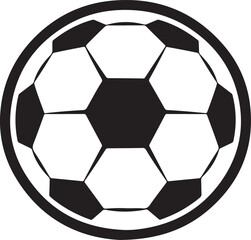 Vector Soccer Ball Icon on White Background