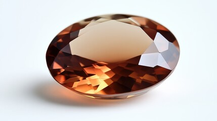 Beautiful Oval Faceted Citrine Gemstone with Rich Orange Color and Radiant Shine