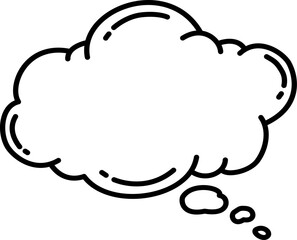 Hand drawn speech bubble message box illustration