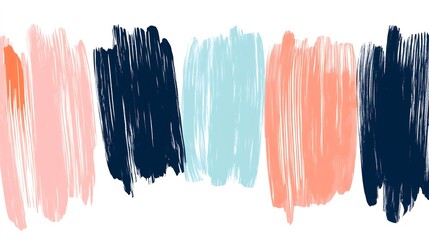 Vibrant pastel paint strokes playfully arranged create a cheerful summery mood. AI Generated