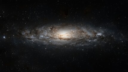 Fototapeta premium Majestic View of a Spiral Galaxy Surrounded by Distant Stars