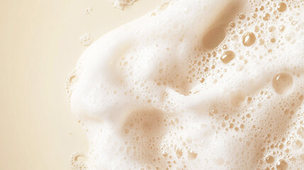 泡立つクリーミーな液体のクローズアップ