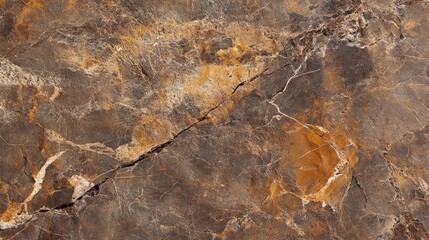 Detailed marble texture, showcasing brown and orange veining.  Possible use Interior design inspiration, material sample