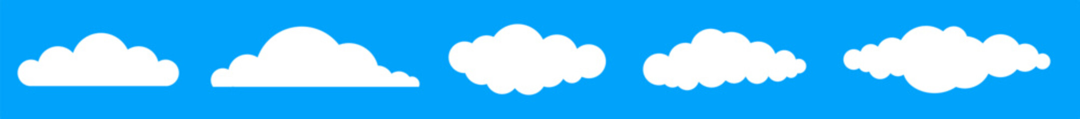 vector or illustration of white clouds with blue and grey background. 2D cloud vector