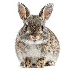 Obraz premium Cute baby bunny rabbit, white background, pet, Easter