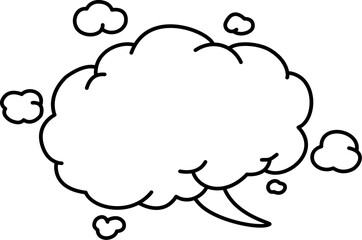 Hand drawn speech bubble message box illustration