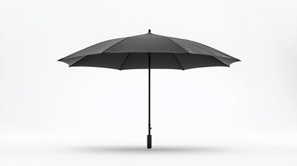 Black umbrella, studio shot, white background, rain protection