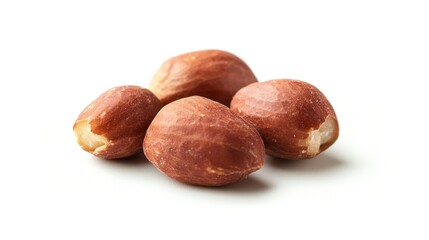 Peanuts in Shell, Close Up, Isolated on White